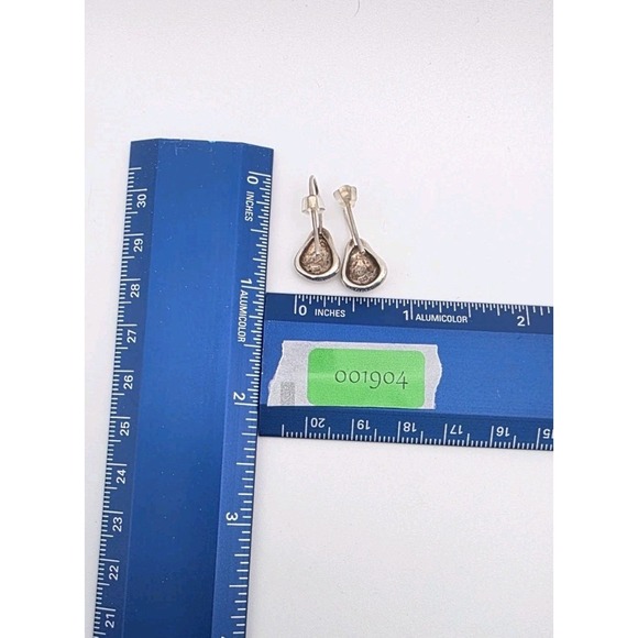Vtg SILPADA Earrings Teardrop 925 Sterling Silver Textured Signed FREE $HIPPING! - Picture 7 of 7